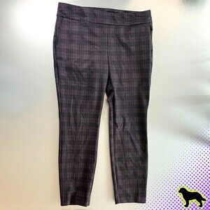 Dalia Black and Grey Plaid Dress Pants Size XL High Rise Like NEW